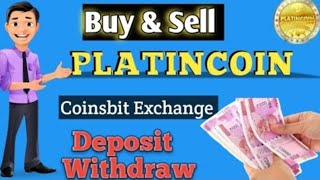 How to buy and sell Platincoin PLC  How to transfer platincoin to EURO BTC INR ETC PLATINCOIN [upl. by Chemar]