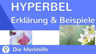 Hyperbel  Was ist eine Hyperbel  Erklärung amp Beispiele  Rhetorisches Stilmittel Figur [upl. by Kcirednek566]