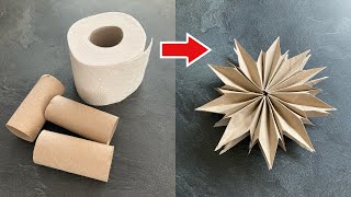 Stern  Weihnachten  Basteln  Toilettenpapier  DIY  Klorollen  Geschenkidee  Star  Christmas [upl. by Eedyaj905]