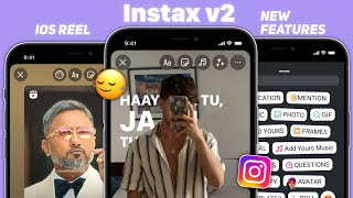 Instax v2🍎 New iOS Instagram on Android New Update  iPhone Story  iOS 174 Emojis Font [upl. by Suoilenroc]