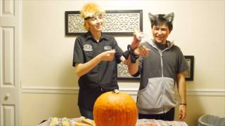 Naruto and Kibas FRIENDSHIP PUMPKIN CHALLENGE Feat Cosplaymutt [upl. by Diena]