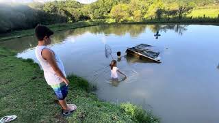 SOLTAMOS OS PEIXOS E MONTAMOS A PISCINA PARA AS CRIANÇAS [upl. by Regina839]