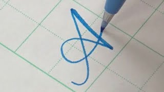 How to write Copperplate Calligraphy Alphabet with a Pentel Touch Brush Pen [upl. by Oisor]