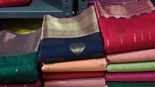 🛑LiveBelow Rs 1500 Premium Semi Kanchi Silk Sarees Budget Friendly most demanding collections [upl. by Ociram]