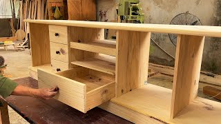 Ingenious Techniques DIY Woodworking Workers  Inspired Art Woodworking Thin 20mm Wooden Furniture [upl. by Dawes]