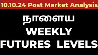 101024நாளைய WEEKLY FUTURES LEVELS [upl. by Orme]