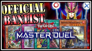 LARGEST Banlist for MASTER DUEL TOP TIER Dead RIP STUN BIG Unlimits [upl. by Hodosh]