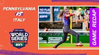 Game Highlights Pennsylvania vs Philippines  Little League Softball World Series [upl. by Cohette]