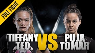 ONE Full Fight  Tiffany Teo vs Puja Tomar  Awesome Armbar  November 2017 [upl. by Nnylsor]