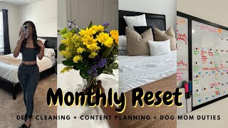 August Monthly Reset  Deep cleaning  content planning  dog mom duties [upl. by Mobley]