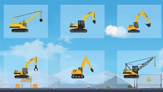 Dragline Excavator Hydraulic Breaker Excavator Clamshell Excavator Crawler Crane and dump truck [upl. by Tess]