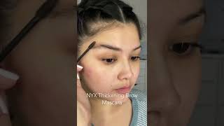 NYX THICKENING BROW MASCARA  Brow Routine eyebrowtutorial eyebrowshape thickeningbrowmascara [upl. by Nnaacissej]