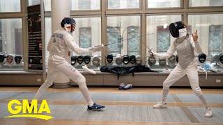 GMA tries fencing at 2024 Summer Games [upl. by Stclair]