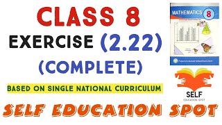 Class 8 Math Exercise 222 complete  8 Class EX 222 [upl. by Deland781]