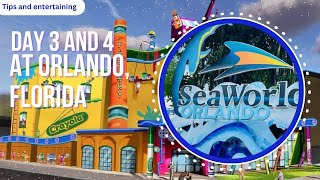 Day 3 and 4 at Orlando Florida Seaworld and Crayola Experience [upl. by Kilbride]