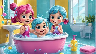 Bath Time Song  Fun Nursery Rhyme amp Lyrics for Kids  Playful Bathing Song [upl. by Adehsor]