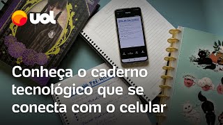 Caderno tecnológico Tilibra Connect permite criar fichas e revisar matéria pelo celular veja review [upl. by Hselin]