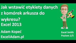 Excel  Jak wstawić etykiety danych z komórek arkusza do wykresu Excel 2013  Porada 289 [upl. by Biagi]