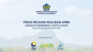 Press Release APBN Kemenkeu Satu Lahat Periode September 2024 [upl. by Enitsuga231]