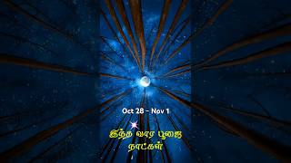 OCT 28  NOV 1 Weekly Auspicious Tamil Calendar Kayu Tamil Astro hindudeity [upl. by Clance770]