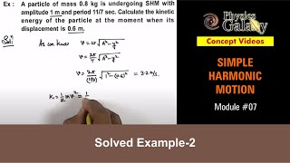 Class 11 Physics  Simple Harmonic Motion  7 Solved Example2 on Simple Harmonic MotionJEE amp NEET [upl. by Leona]