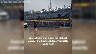 Hungarian Grand Prix pitlane heavely flooded [upl. by Reinert]