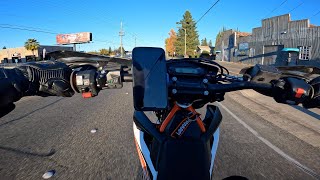 2020 KTM SMCR 690 SUPERMOTO REVIEW  GAPS CBR 600 [upl. by Eremihc]