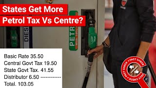 FACT CHECK Do State Govts Charge More Tax on Petrol than Central Govt [upl. by Drofnas743]