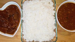 RECETA DOMINICANA  CÓMO HACER CARNE DE RES GUISADA FRIJOLES ROSADOS GUISADOS Y ARROZ BLANCO [upl. by Norraa668]