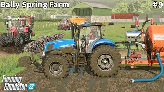 Bringing Water Spreading Slurry amp Sowing Canola│Bally Spring│FS 22│Timelapse9 [upl. by Minnie661]