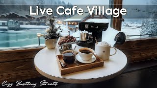 Live Cafe Village  Immerse Cozy Bustling amp Sweet Jazz on Streets in this Winter Holidays 🪔❄️ [upl. by Cecilio]