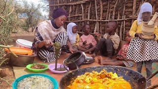 African village food cooking Village food for lunch [upl. by Ahsiemaj]