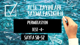 ACİL MATEMATİK SAYMA FASİKÜLÜ Permütasyon Test 4 [upl. by Doak]