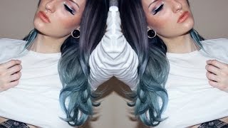 How I Dye My Hair Purple Steel Blue Gradient  Directions Alpine Green Midnight Blue  Lilac [upl. by Ailhat]