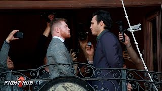 Canelo Alvarez vs Julio Cesar Chavez Jr FULL Los Angeles Face Off Video [upl. by Adolpho2]