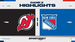 NHL Game 3 Highlights  Devils vs Rangers  April 22 2023 [upl. by Azila]