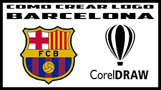 🔴 Como CREAR logotipo del Club de Futbol BARCELONA en CorelDraw  Parte 1 [upl. by Camilla]