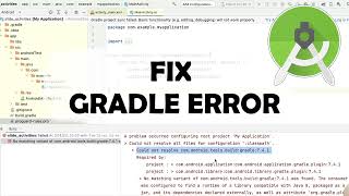 How to Fix Gradle Error in Android Studio  Could not resolve comandroidtoolsbuildgradle741 [upl. by Paulo]