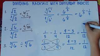 Dividing Radicals with Different Indices  Explain in Detailed [upl. by Yesnnyl]