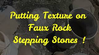 Making Faux Rock Stepping Stone With Stamps [upl. by Arikihs]