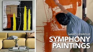 The Symphonies  painting a series of abstract pieces  Mario Henrique at the studio 2024 [upl. by Leaj619]