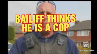 BAILIFF HAS ARREST WARRANT  THINKS HE IS A COP BAILIFFS MARSTONS POLICE [upl. by Airrotal]