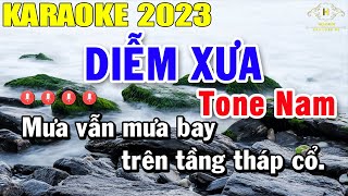 Diễm Xưa Karaoke Tone Nam Nhạc Sống  Beat Mới Dễ Hát Âm Thanh Chuẩn  Trọng Hiếu [upl. by Norling276]