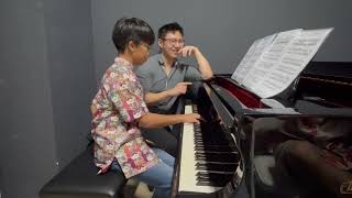 pathetique sonata 2nd movement  by beethoven played at a masterclass with noah zhou [upl. by Oznerol971]