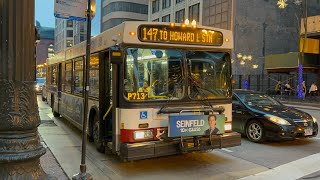 CTA Bus 147 Outer Dusable Lake Shore Express From Adams To Loyola CTA New Flyer D40LF 2008 1857 [upl. by Sosanna]