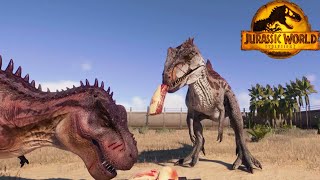 Giganotosaurus VS Tarbosaurus  Jurassic World Evolution 2  RedFisch [upl. by Rosa302]