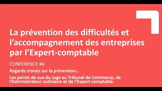 Prévention des difficultés et accompagnement des entreprises  Regards croisés [upl. by Peony]