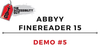 Abbyy FineReader 15 Pro Demo 05 [upl. by Carolee]