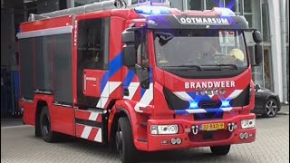 Opkomst amp Uitruk P1 Brandweer Ootmarsum TS 052631 met spoed naar een stalbrand in Oud Ootmarsum [upl. by Greenlee]