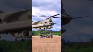 CH47 HELICOPTER Transports M777 HOWITZER weighing over 4 tonnes [upl. by Enobe924]